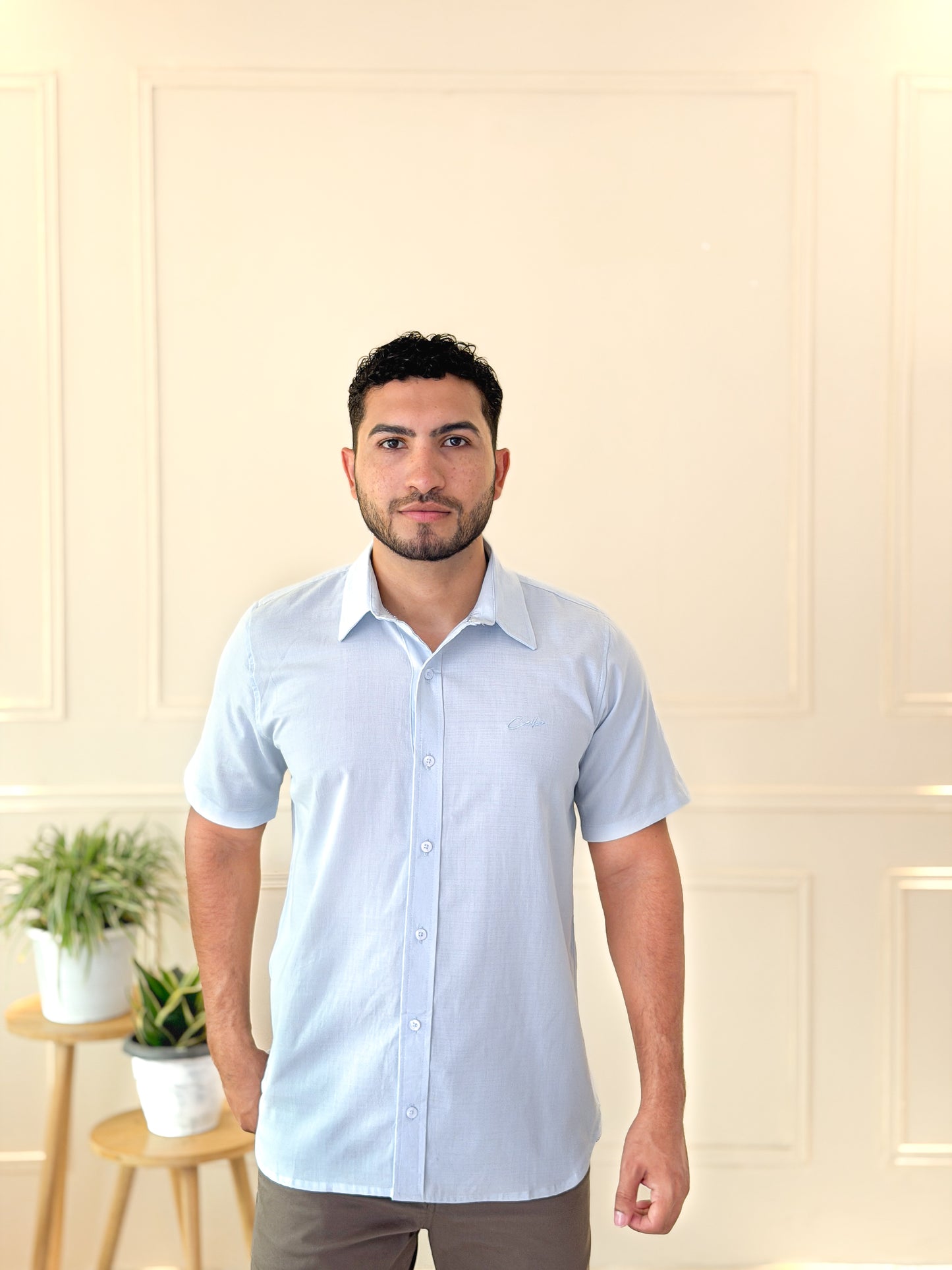 Camisa Manga Corta Lino Esencial — Ceiba