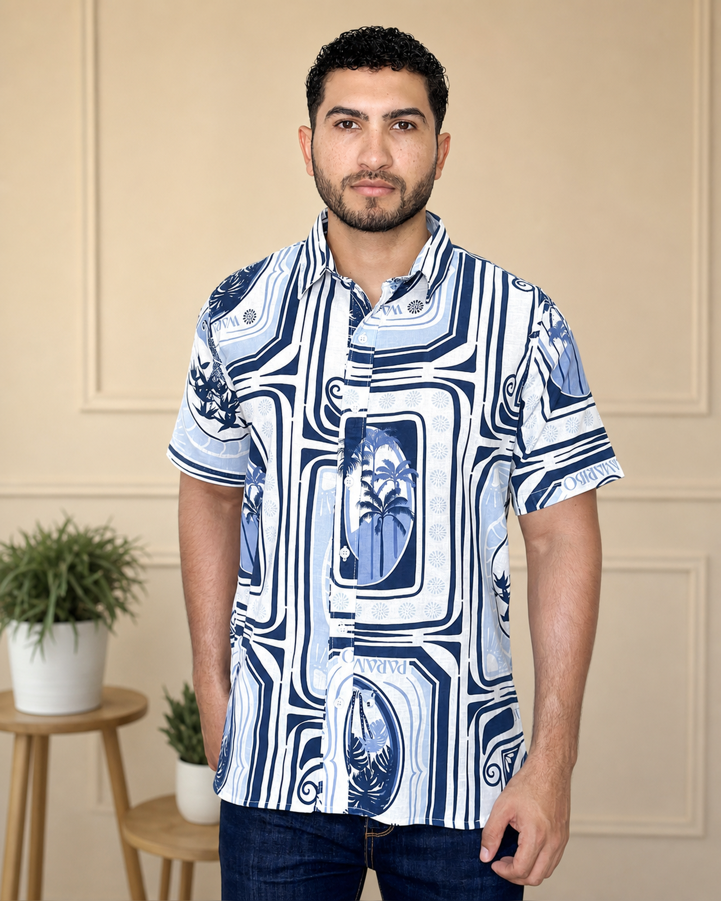 Camisa Manga Corta Lino Costero — Ceiba