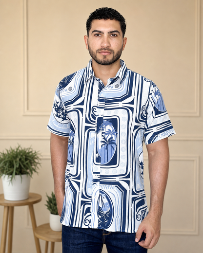 Camisa Manga Corta Lino Costero — Ceiba
