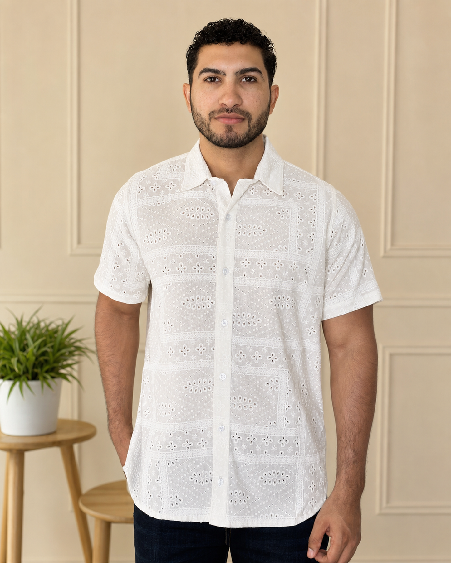 Camisa Manga Corta Lino Ojalillo — Ceiba