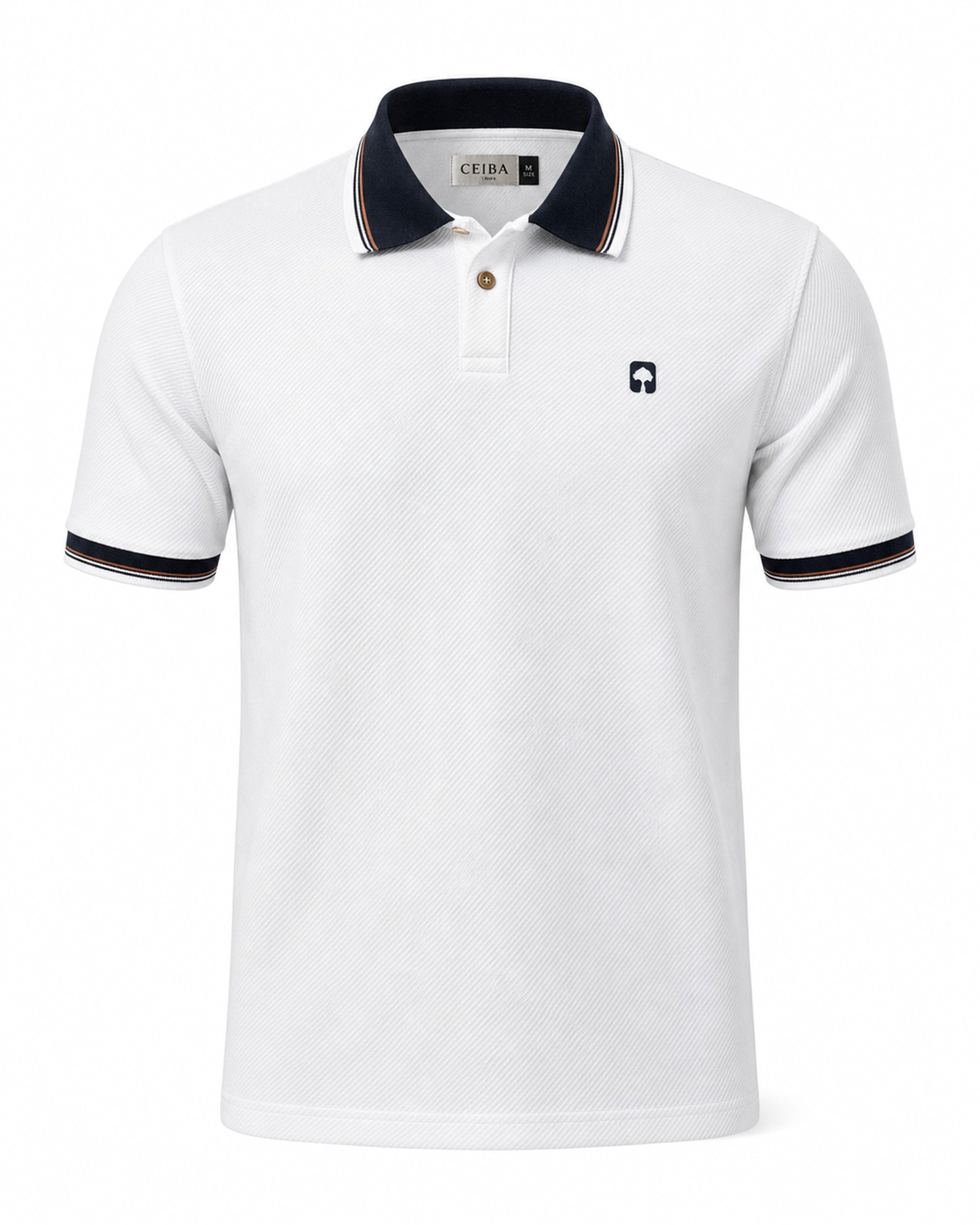 Polo textura diseño líneas Tejido Algodón - Ceiba