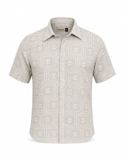 Camisa Manga Corta Lino Ojalillo — Ceiba