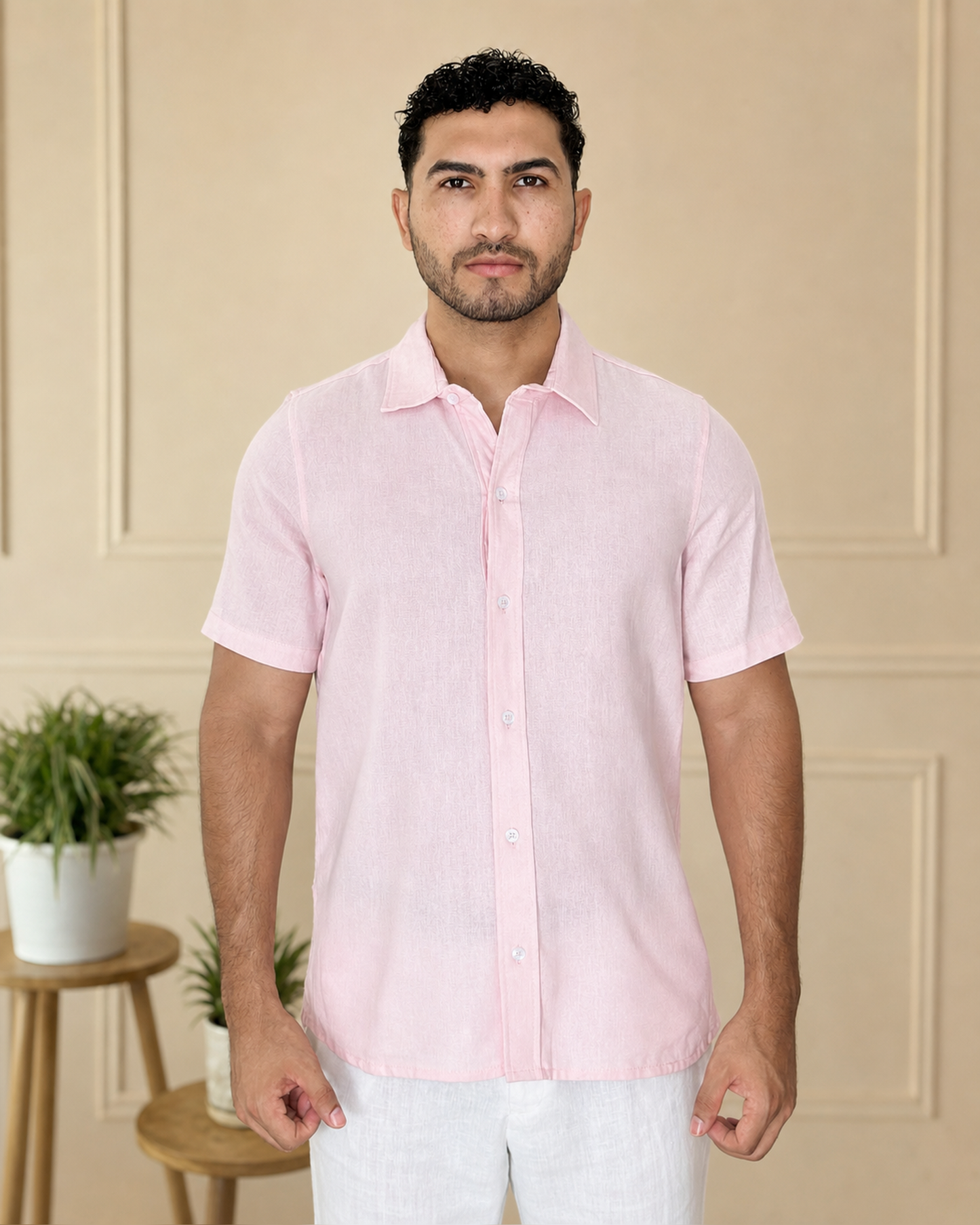 Camisa Manga Corta Lino Esencial — Ceiba