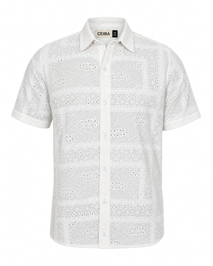Camisa Manga Corta Lino Ojalillo — Ceiba