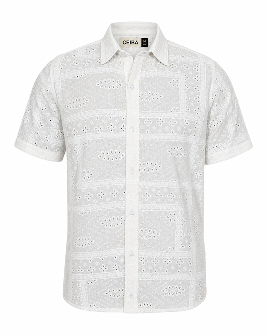 Camisa Manga Corta Lino Ojalillo — Ceiba