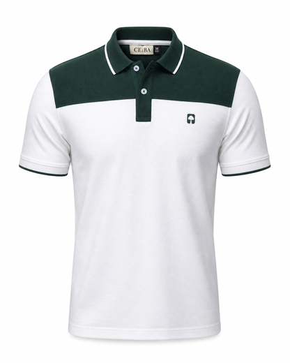 Polo pique Algodón Peruano diseño Bloques - Ceiba