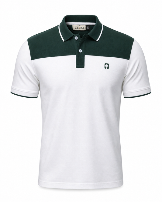 Polo pique Algodón Peruano diseño Bloques - Ceiba