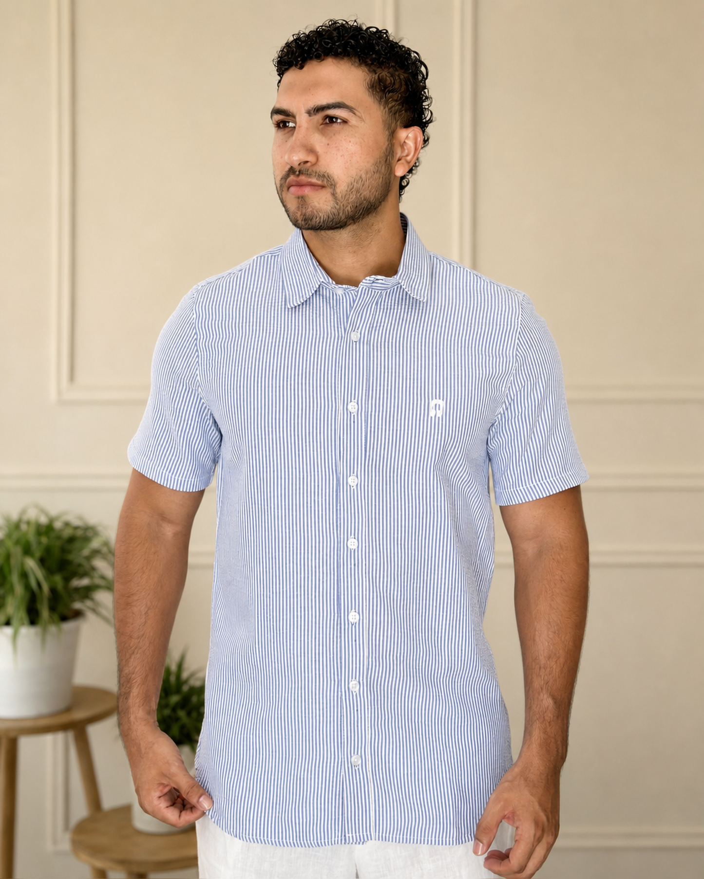 Camisa Manga Corta Raya Clásica - Ceiba
