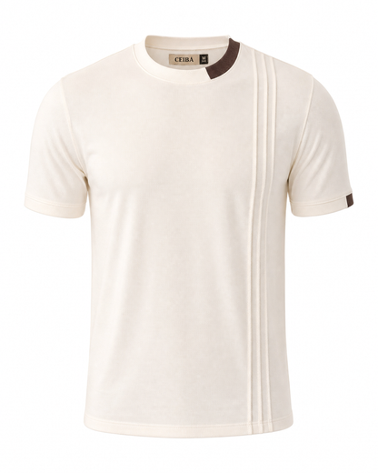 Camiseta algodón textura diseño Líneas y contraste - Ceiba