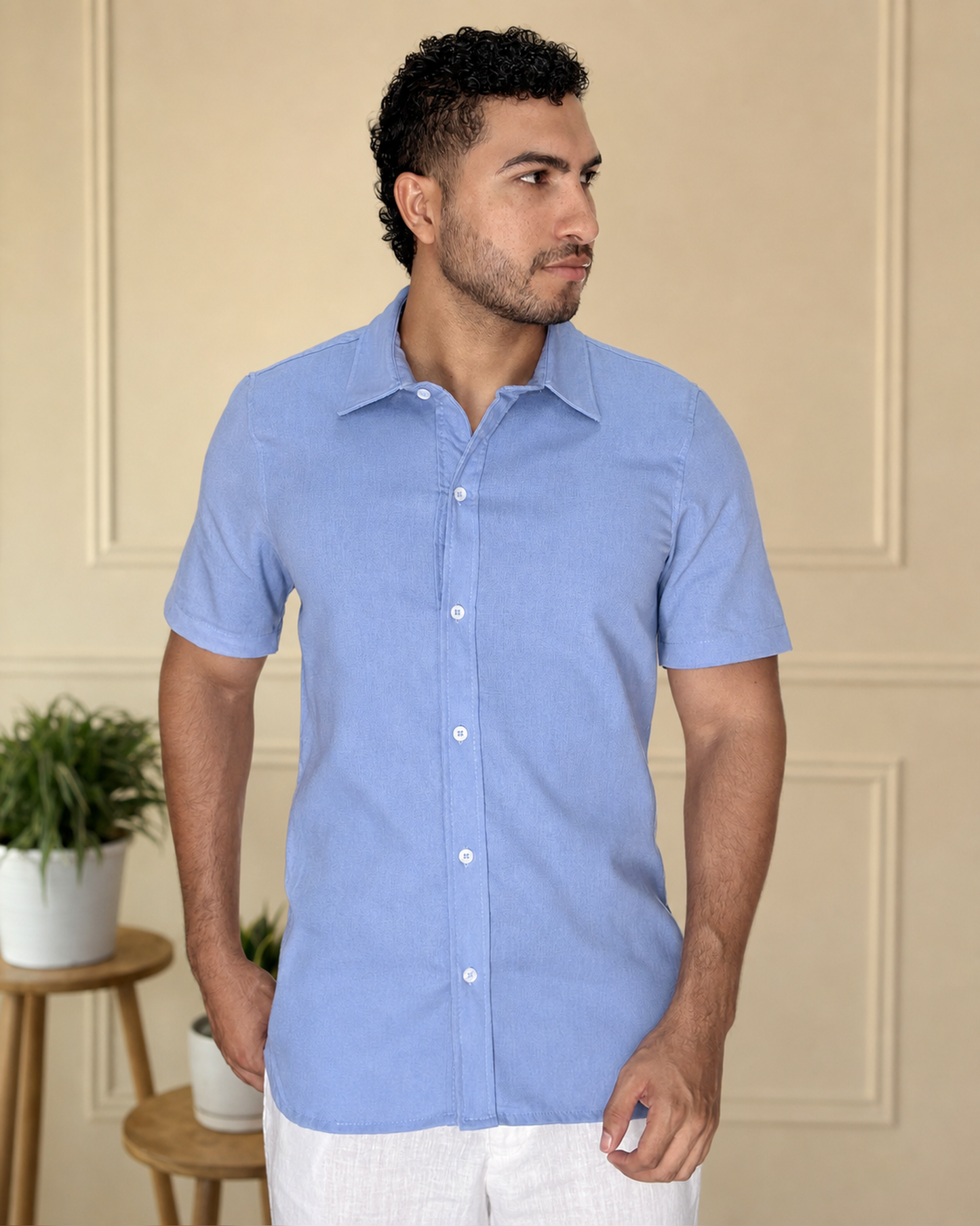 Camisa Manga Corta Lino Esencial — Ceiba