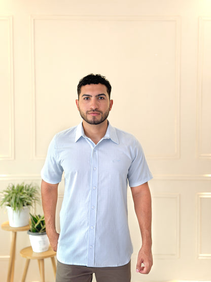 Camisa Manga Corta Lino Esencial — Ceiba