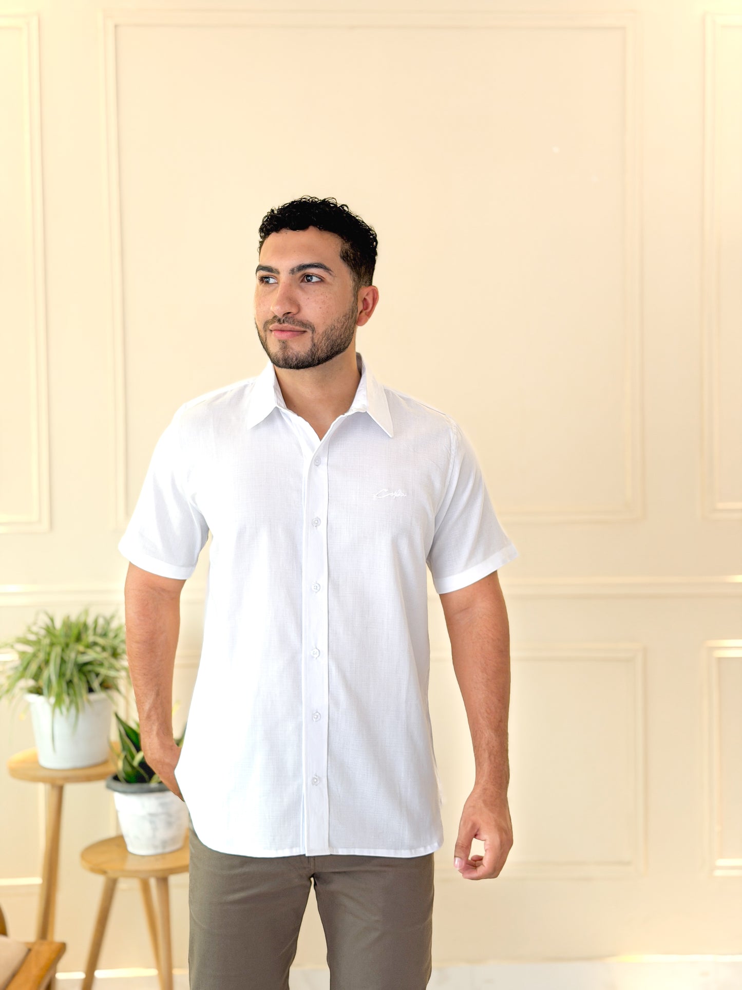 Camisa Manga Corta Lino Esencial — Ceiba