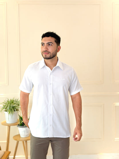 Camisa Manga Corta Lino Esencial — Ceiba