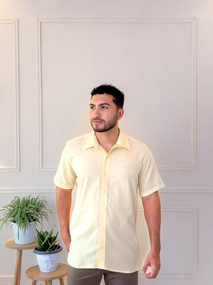 Camisa Manga Corta Lino Esencial — Ceiba