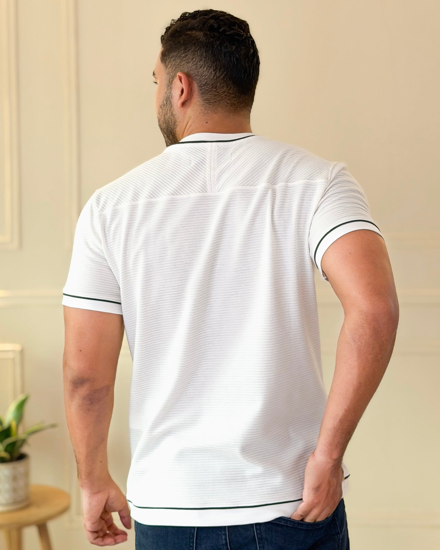 Camiseta Ribbed Vivo Contraste — Ceiba