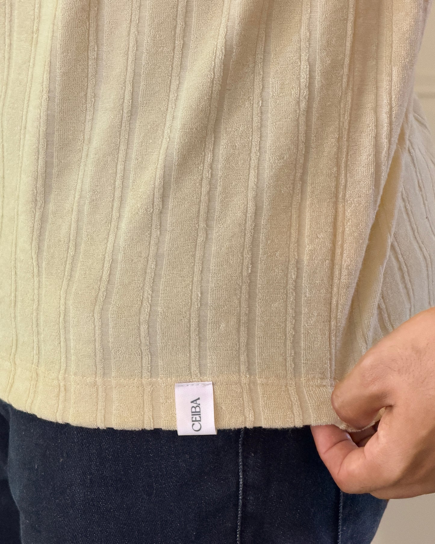 Camiseta textura líneas Tejido Jacquard - Ceiba