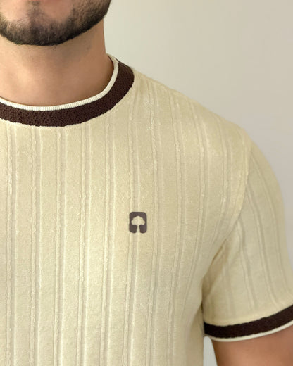 Camiseta textura líneas Tejido Jacquard - Ceiba