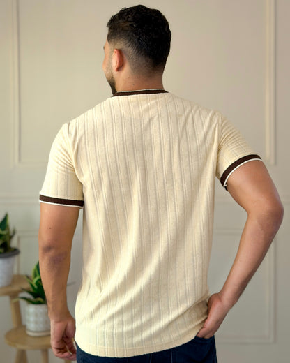 Camiseta textura líneas Tejido Jacquard - Ceiba