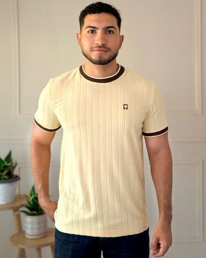 Camiseta textura líneas Tejido Jacquard - Ceiba