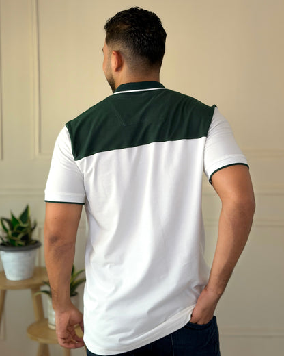 Polo pique Algodón Peruano diseño Bloques - Ceiba